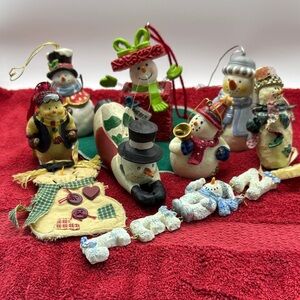 Snowmen Ornaments - Lot of 8